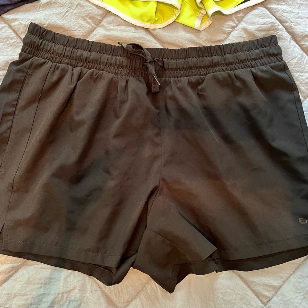 Black athletic shorts